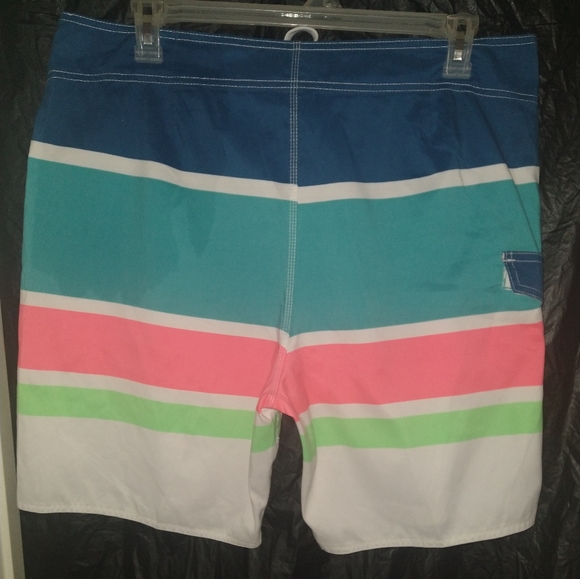 Panama Jack Mens Board Shorts Swim Trunks multi color Drawstring Beach Pool Sz40 - Picture 3 of 4